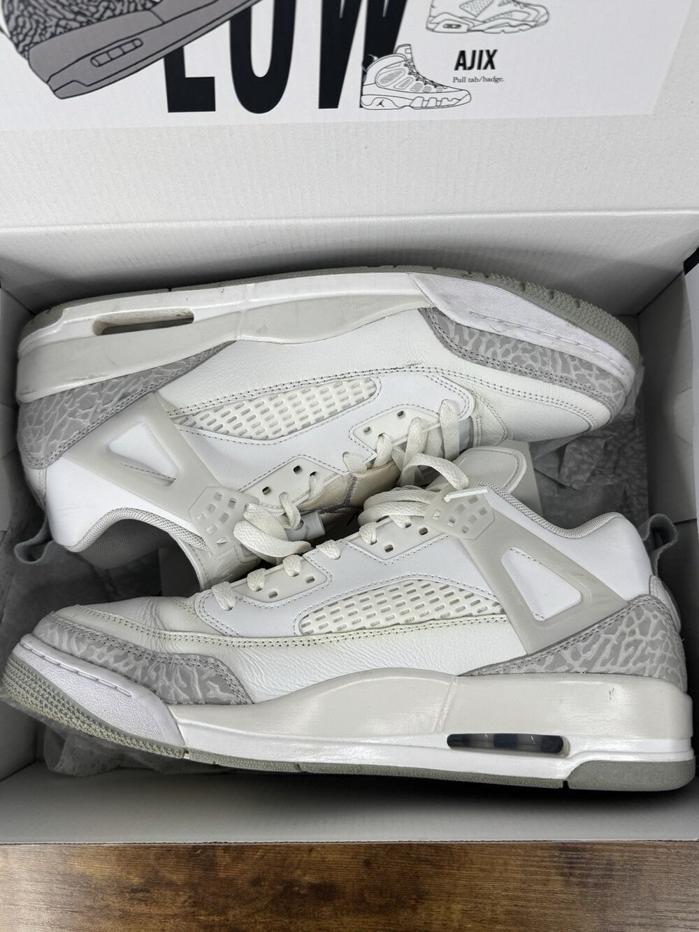 Size 12 - Jordan Spizike Low Summit White Photon Dust